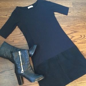 Bailey 44 Lamb Leather Black Dress Size M